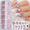 Fairy Pink Crystal Nail Rhinestones SS4-SS16 Glitter Pink Nail Diamond