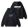 Winter Women's Hoodie JIN Happy Letter Print Cotton Long Sleeve