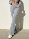 Y2K Slim Low-Waisted Boot Cut Solid Flare Pants Women Fashion