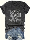 Summer Beach Slogan Casual Women’s T-shirt