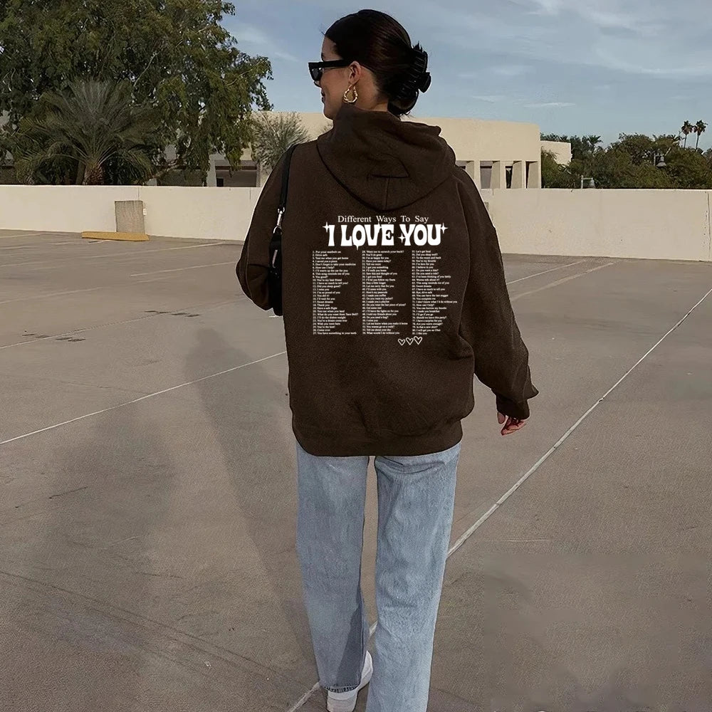 Ways To Say I Love You Hoodie Vintage Retro Aesthetic
