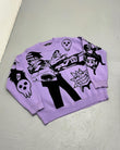 Sweater Woman Oversize Style Streetwear Embroidery Anime