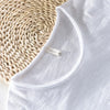 100 Cotton Retro Raw Edge T-shirt Lightweight Breathable Slim-fit