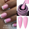 7ML Pink Glitter Quick Extension Gel Nail Polish Gold Foils