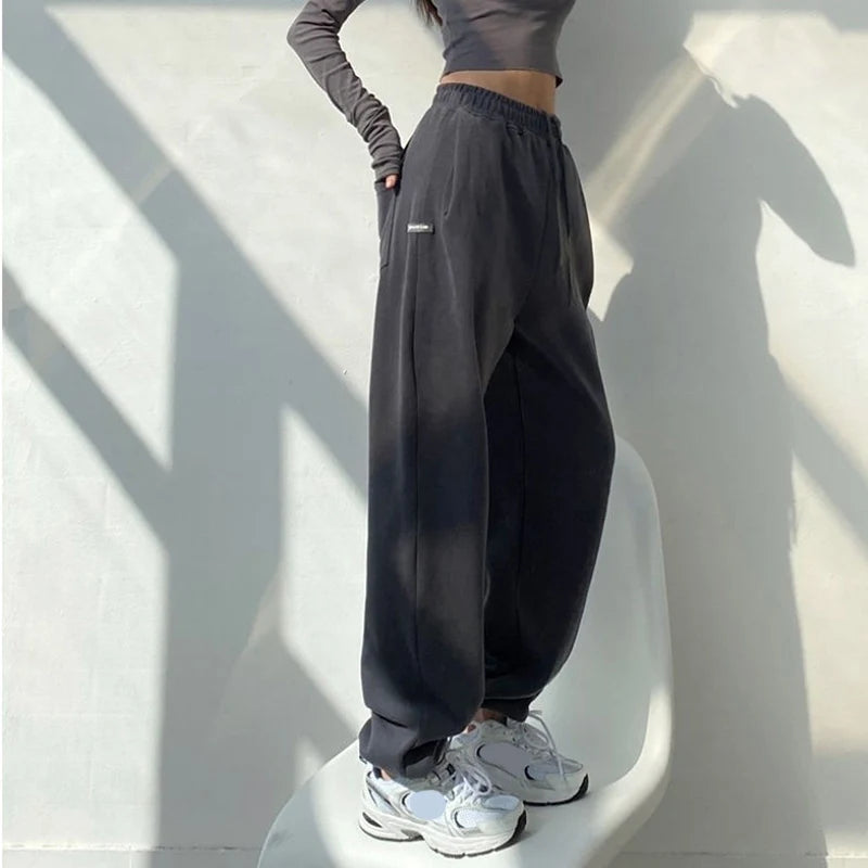 Hot Pink High-Waisted Wide Leg Sweatpants for Women