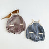 Summer baby Romper for Girls fashion Plaid Newborn Sleeveless Jumpsuit Baby