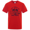 California Beach Tshirt Men's Oversized Cotton Crewneck Summer