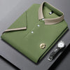 Embroidered Cotton Business Leisure Short Sleeved POLO