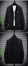Casual Long Sleeve Baseball Collar Bomber Jacket, Chic And Trendy Regular Fit Windbreaker