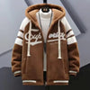 Autumn and Winter New Fashion Trend Lamb Cashmere Coat Men's Casual Loose