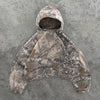 Y2K Retro zip up Hoodie Men zipper Sweatshirt