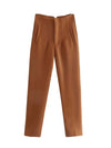 Pencil Women Pants High Waist Seam Detail