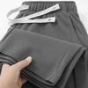 Men's Loose Straight Pants Diagonal Stripes Elastic