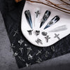 Halloween 3D Nail Charms Silver Cross DIY Decor