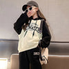 Thicken Children Tracksuit Outfit Plush Hooded Spliced