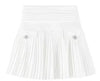 Women's White Pleated Mini Skirt High Waist A-Line
