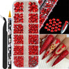 Red Crystal Nail Art Rhinestones
