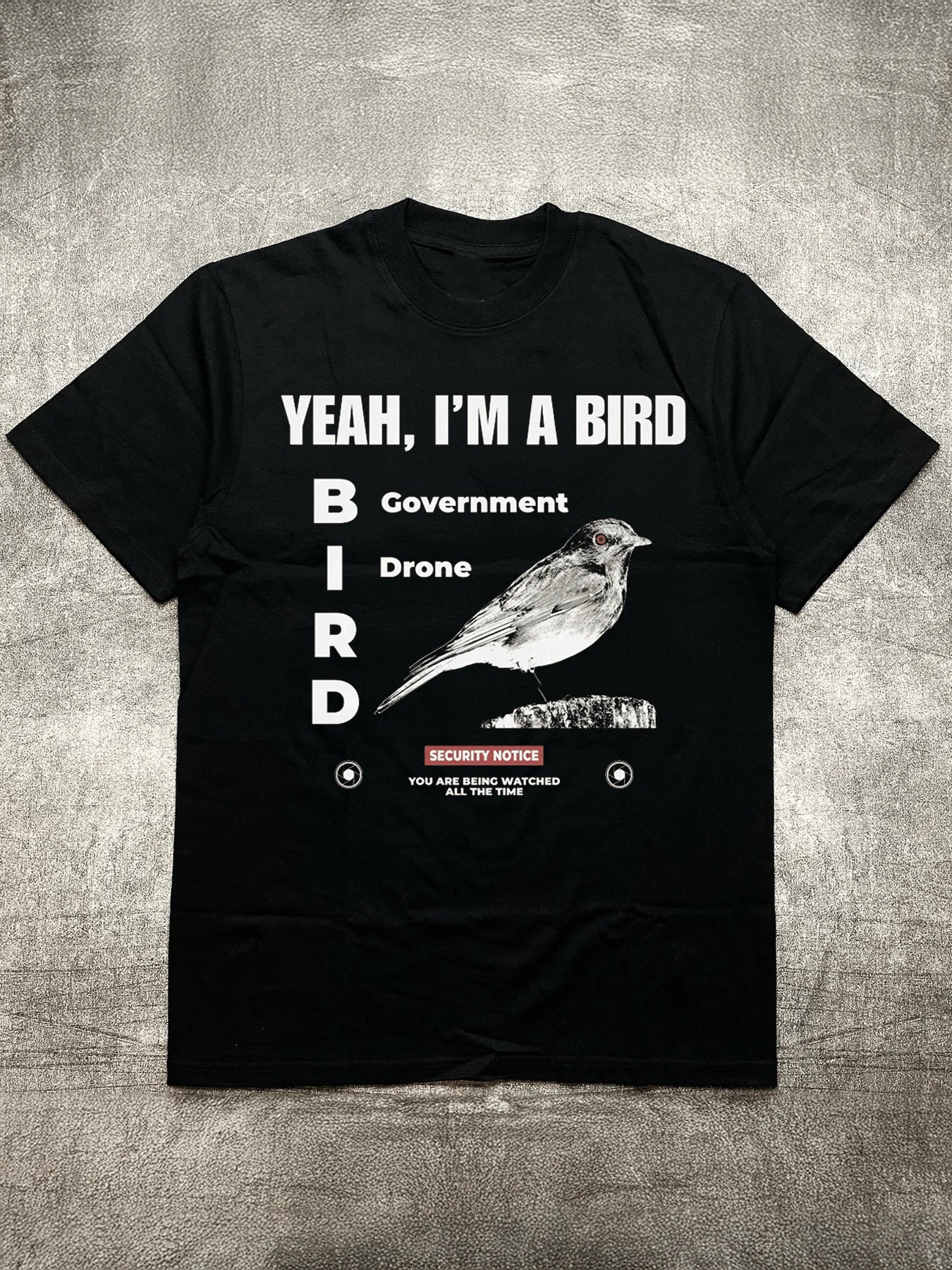 Men's Tshirt Yeah Im a Bird Fun Warning Text Heat