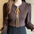 2023 Autumn Fashion: Chiffon Patchwork Sweater - Office Lady Style