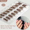 Gradient Auroras Semi Cured Gel Nail Strips Sparkly Shinning DIY Gel Polish