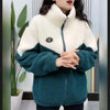 Womens Lamb Fleece Mid-Length Coat