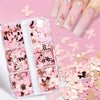 Red Valentines Day Nail Glitter Love Heart Sequins Powder For Art