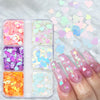 Red Valentines Day Nail Glitter Love Heart Sequins Powder For Art
