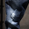 Ripped Slim-fit Denim Jeans Korean Style Stretchy Versatile