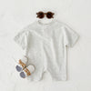 Summer Rompers Solid Short Sleeve Bodysuit Outfit
