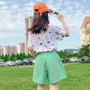 Stylish Teen Summer Suit Vibrant Print & Comfy Style