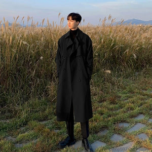 Long Trench Fashion Overcoat Windbreaker Streetwear