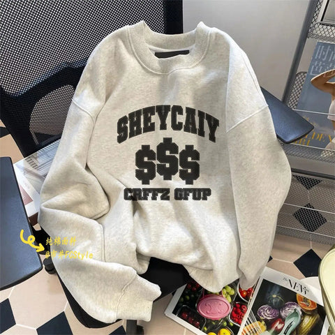 American Style Trendy Hip-Hop Retro Personality Letter Print Hoodie