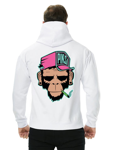 Cool Monkeys Smoking Hoodie - Men's Hip Hop Fleece Pullover