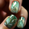 Green Leaf Nail Art