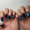 Colorful Glossy Acrylic Press On Nails Long Coffin Tips