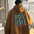 Pullover Hoodies Trendy Men's Harajuku Hooded Retro Printed Long Sleeves