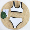 Women's Swimwear High Waist Bikinis Shorts Luxury Ribbed Two-piece