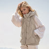 2024 Winter Women's Sleevsless Jacket Hooded Thick