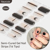 Gradient Auroras Semi Cured Gel Nail Strips Sparkly Shinning DIY Gel Polish