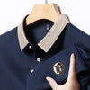 Embroidered Cotton Business Leisure Short Sleeved POLO