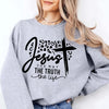 Jesus The Way The Truth The Life Letter Print Sweatshirt