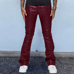 Autumn New Casual Street Fashion Solid Color Bell Bottoms Joker Casual