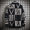 Fashion O-Neck Long Sleeve Casual Letter Sweaters Men's Clothing 2024 Autumn