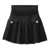 Women's White Pleated Mini Skirt High Waist A-Line