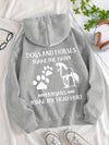 Dogs and Horses Y2K Fleece Streetwear Hoodie