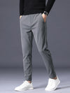 Autumn Winter Casual Pants Thick Business Stretch Slim