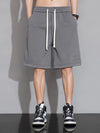 Summer Men's Sweat Shorts Knee-Length Straight Loose Short Pants Streetwear