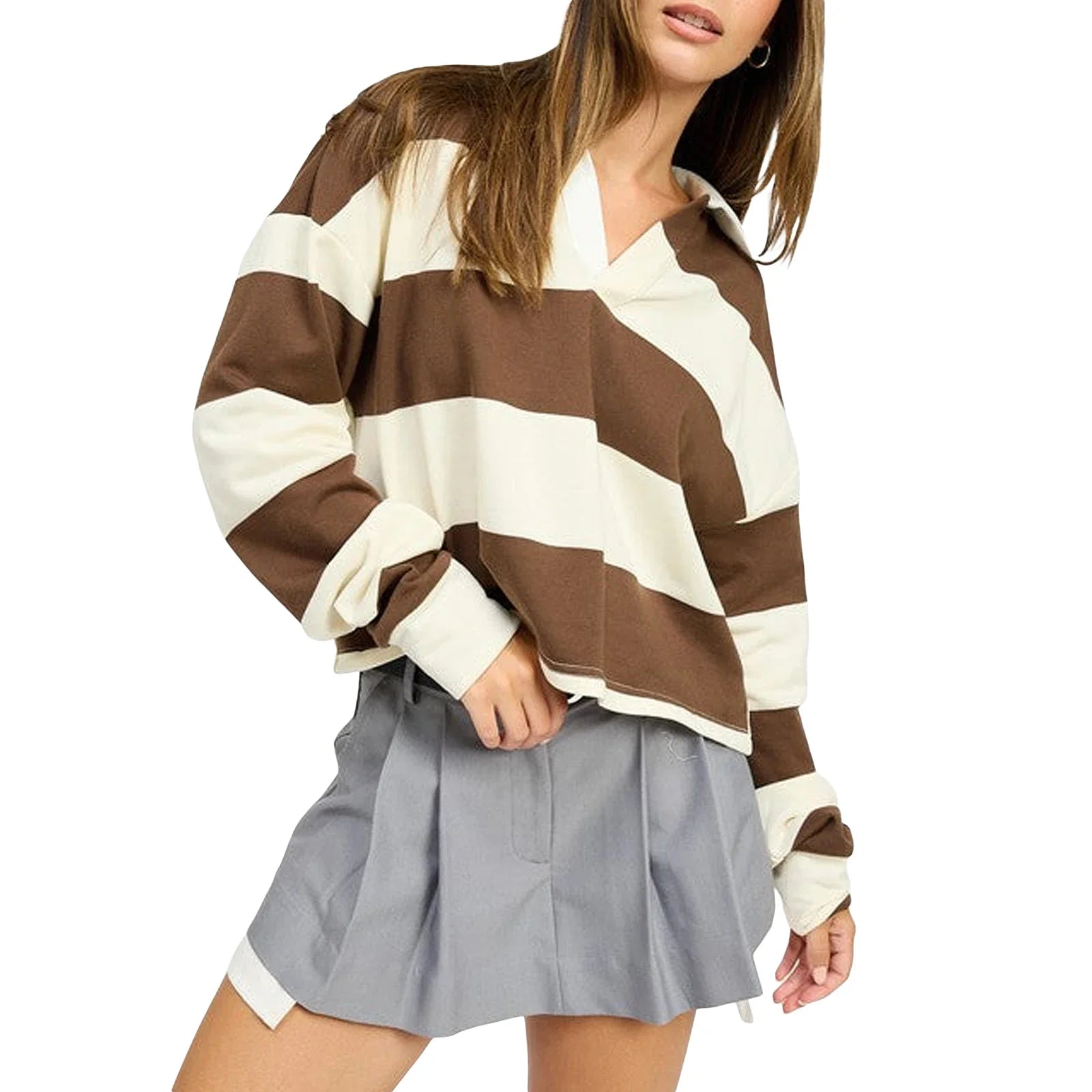 Women's Autumn Winter Loose Gothic Pullover Tops Long Sleeve
