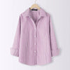 Women's Striped Blouse Elegant Long Sleeve