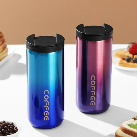 400/500ML Insulated Coffee Mug Cup Travel Stainless Steel Flask Vacuum Leakproof